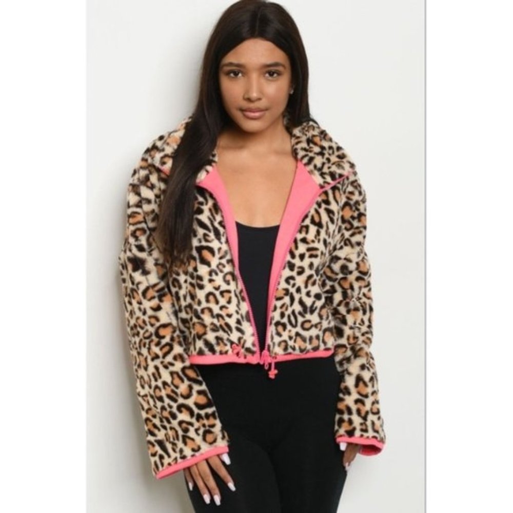 Leopard Fleece Jacket